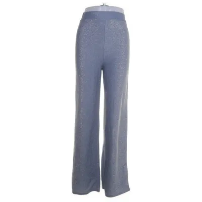 Palazzo pants (Blue, Silver) from Hannalicious x NA-KD Polyamide, Leather, Elastane