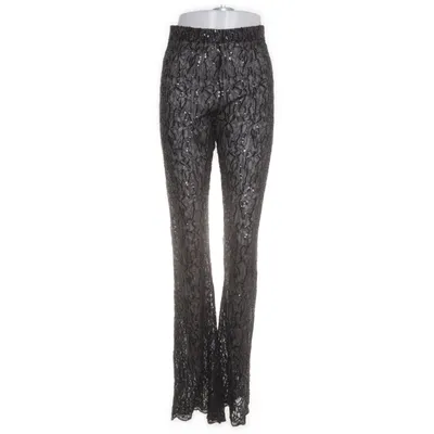 Pants (Black) from Zara Metallic fiber, Polyester