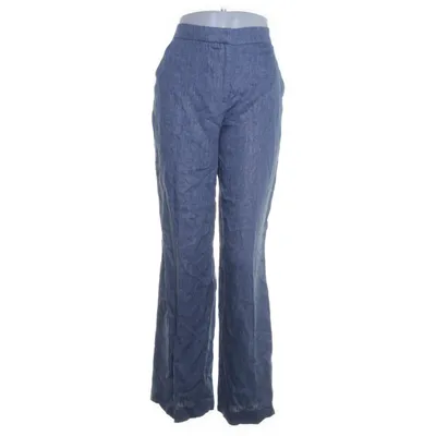 Pants (Blue) from Zara Polyester, Linen