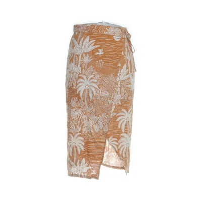 Wikkelrok (Oranje, Meerkleurig) van Desmond & Dempsey x H&M Linnen, Viscose