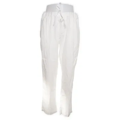 Broek (Wit) van H&M Sport Katoen, Linnen, Polyester