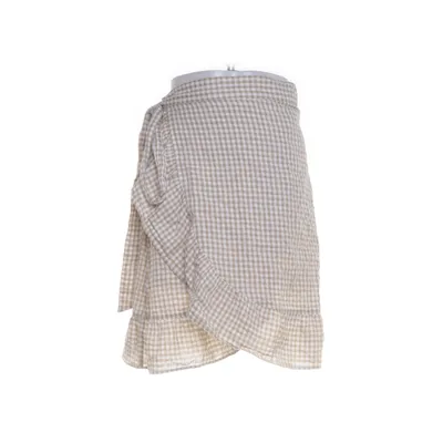 Wrap skirt (Beige, White) from Boii Cotton