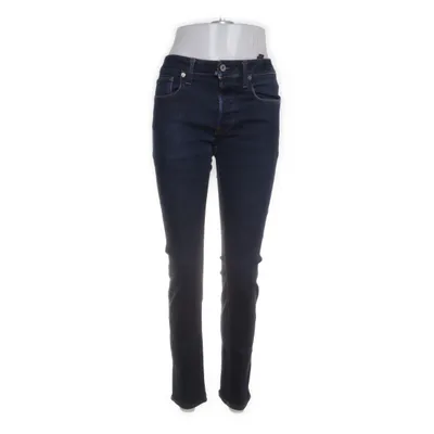 Jean (Bleu) de Raw Coton, Élasthane, Polyester, Cuir