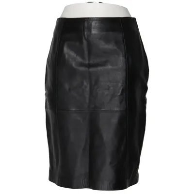 Leren rok (Zwart) van Mauritius Leer, Polyester