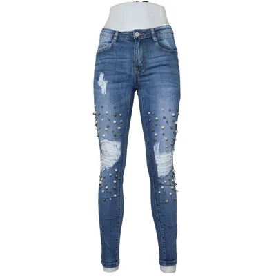 Spijkerbroek (Blauw) van Blue Rags Katoen, Elastaan, Polyester