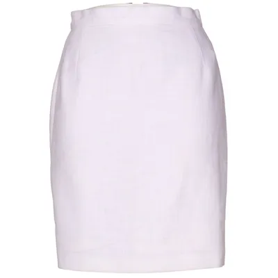 Skirt (White) from Singh Madan Acetate, Linen, Polyester, Viscose