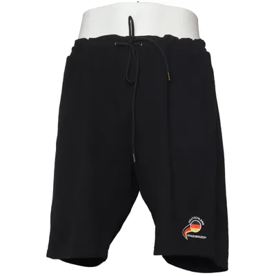 Freizeitshorts (Schwarz) von Uefa Baumwolle, Recyceltes Polyester