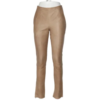 Læderbukser (Beige) fra Liebeskind Berlin Bomuld, Læder
