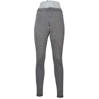 Pants (Black, White) from Bershka Cotton, Elastane, Polyester