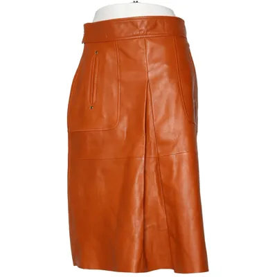 Läderkjol (Brun) från Zara Woman Skinn