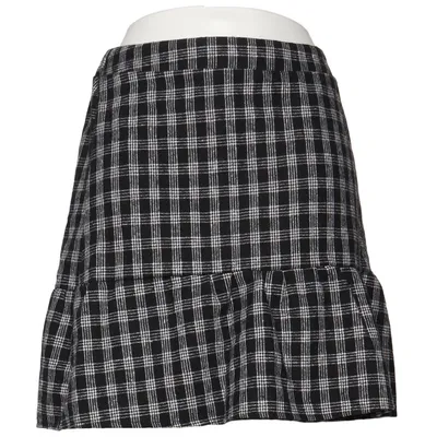 Skirt (Black, White) from Kilibbi Cotton, Polyester