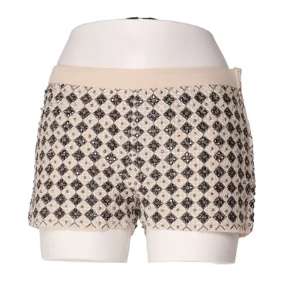 Shorts (Beige, Svart) från H&M Metallfiber, Polyester, Viskos