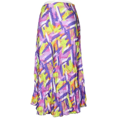 Maxi skirt (Purple, Yellow, Multicolored)