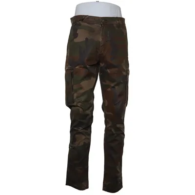 Cargo pants (Green, Brown, Multicolored) from John Varvatos Cotton, Elastane, Leather