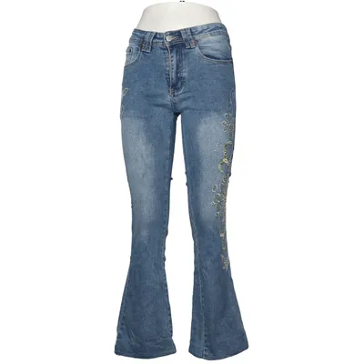 Jeans (Blue) from Romwe Cotton, Elastane, Polyester, Viscose