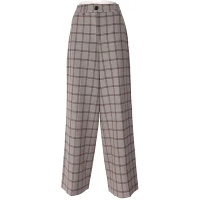 Stoffhose (Grau, Rot) von Essentiel Antwerp Polyurethan, Recyceltes Polyester, Viskose
