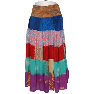 Jupe longue (Bleu, Rouge, Vert, Violet, Multicolore) de Sorbet Soie, Viscose