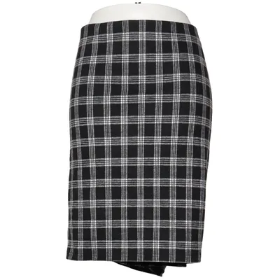 Skirt (Black, White) from New Look Curves Elastane, Polyester, Viscose