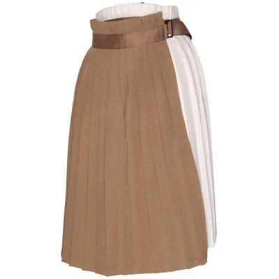 Omlottkjol (Beige, Vit) från Boohoo Elastan, Polyester