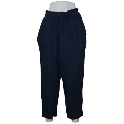 Pants (Blue) from H&M Linen, Viscose, Polyester
