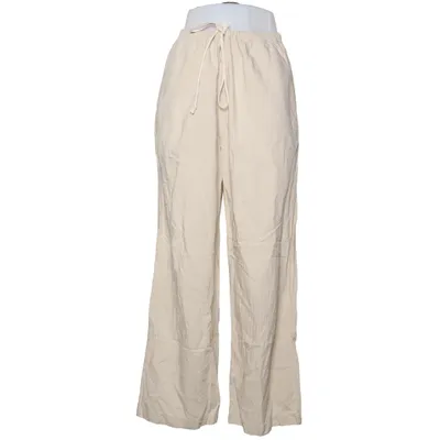 Pants (Beige) from Uniqlo Cotton, Linen, Polyester, Viscose