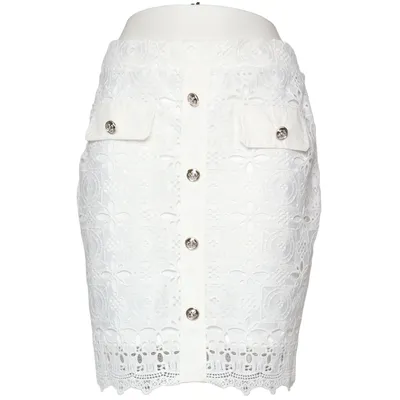 Rock (Weiß) von V Milano Polyester, Viskose