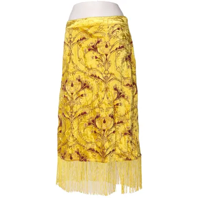 Kjol (Gul, Lila) från Anthropologie Metallfiber, Polyester, Viskos