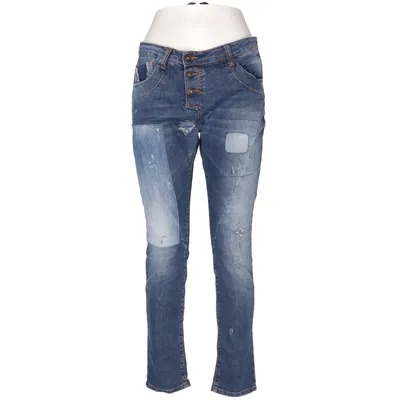 Jeans (Blå) fra Please Vintage Glam Bomuld, Elastan