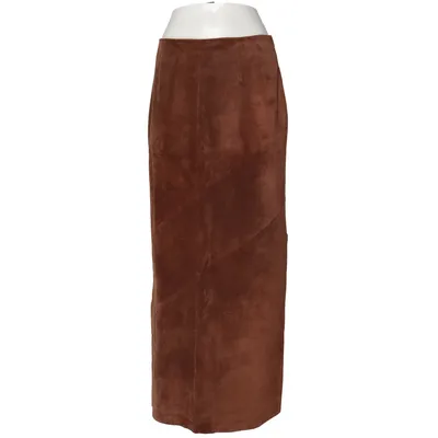 Leather skirt (Brown) from Peruvian Connection Leather, Viscose