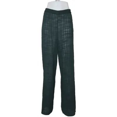Pantalon patte d'éléphant (Vert) de Ischiko Polyamide, Viscose