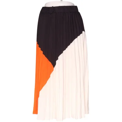 Skirt (Black, Orange, White) from Shein Curve Polyester