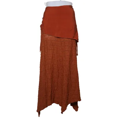 Maxi nederdel (Rød) fra Anon Bomuld, Elastan, Linned, Metallfiber