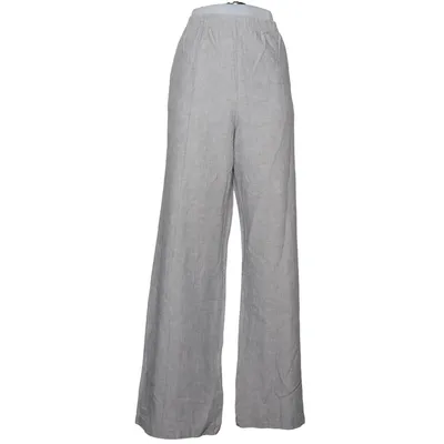 Palazzo pants (Gray) from H&M Viscose, Linen, Cotton, Polyester