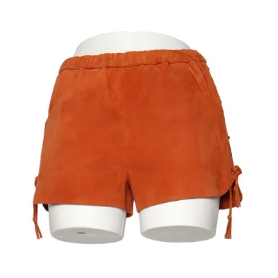 Korte broek (Bruin) van Maje Katoen, Leer