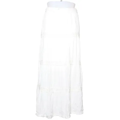 Långkjol (Vit) från UpFashion Polyester, Viskos