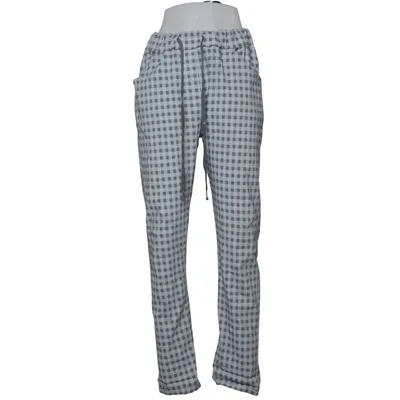 Pajama pants (Gray, White) from Selected Touch Cotton, Elastane