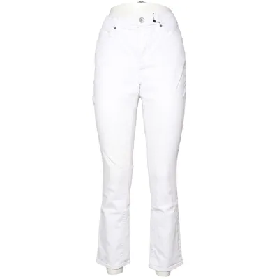 Jeans (White) from Lands' End Cotton, Elastane, Leather, Polyester, Viscose