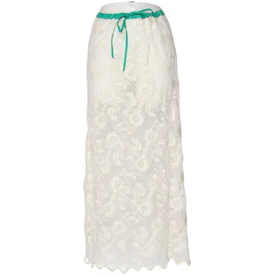 Strandkjol (Vit, Grön) från NA-KD Polyester