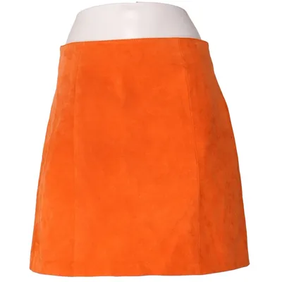 Lædernederdel (Orange) fra Edited Læder, Polyester
