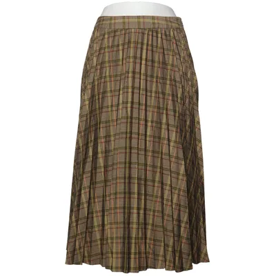 Nederdel (Brun, Grøn, Gul) fra JcSophie Elastan, Polyester, Viscose