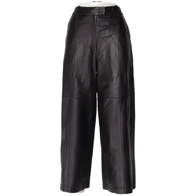 Leather pants (Black) from ALYSI Cotton, Leather