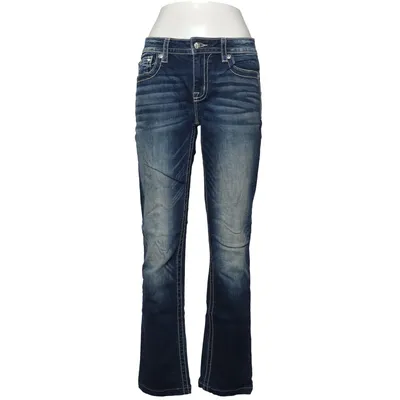 Jeans (Blå) från Miss Me Bomull, Elastan