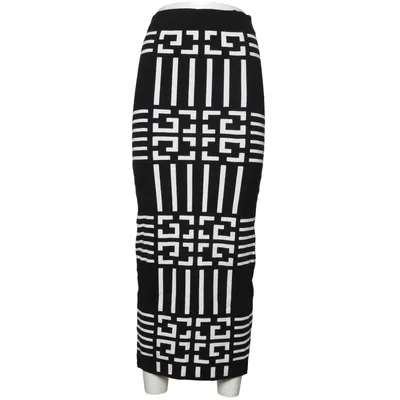Skirt (Black, White) from Moocci Polyamide, Viscose
