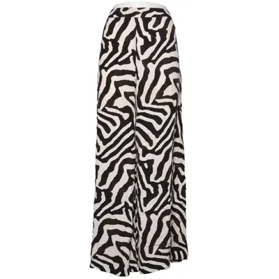 Pantalon patte d'éléphant (Noir, Blanc) de Phase Eight Viscose