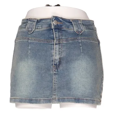 Jeansnederdel (Blå) fra Dazy Bomuld, Elastan, Polyester, Viscose