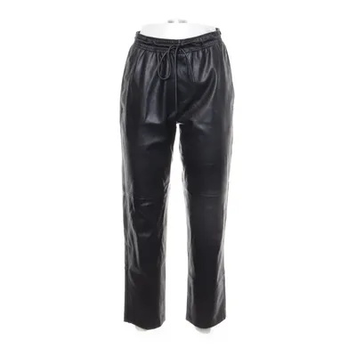Leren broek (Zwart) van Mango