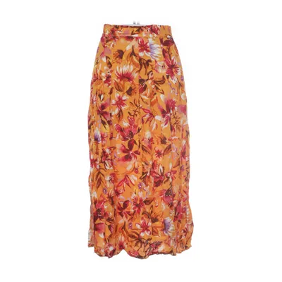 Långkjol (Orange, Flerfärgad) från H&M Viskos