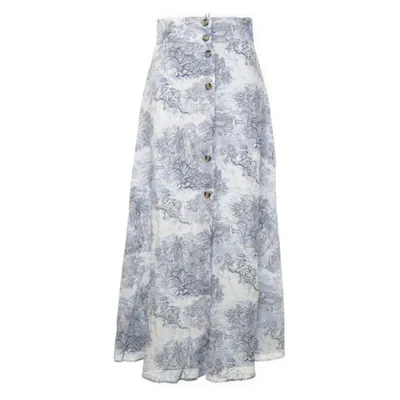 Maxi rok (Blauw, Meerkleurig) van H&M Katoen, Viscose, Polyester