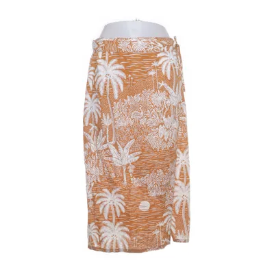 Wrap skirt (Orange, Multicolored) from Desmond & Dempsey x H&M Linen, Viscose