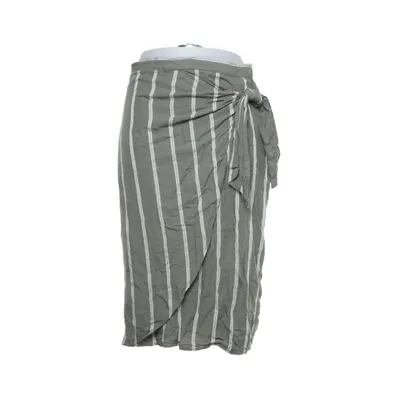 Nederdel (Grøn, Hvid) fra H&M Linned, Viscose